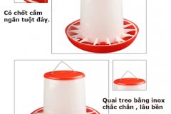 Giá máng ăn chống bới cho gà con