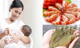 Bà đẻ có ăn được tôm sú không?